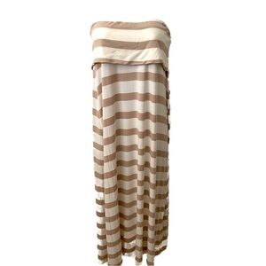 Calvin Klein, Tube Dress Striped Midi Medium